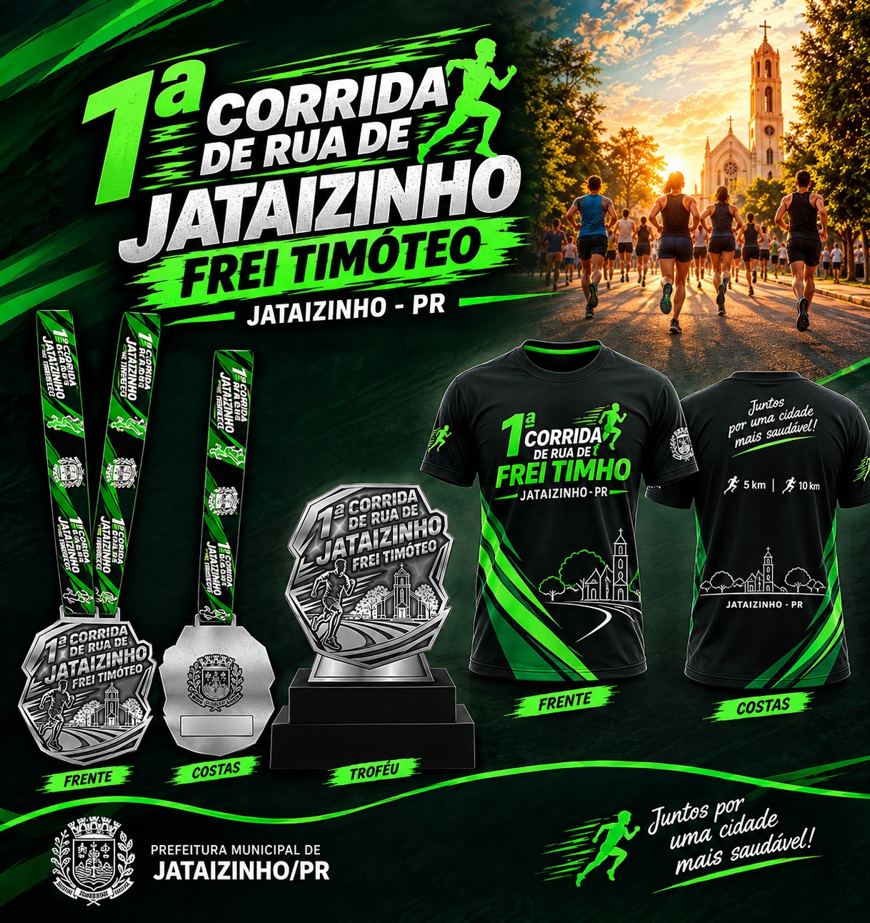Banner do evento 1ª CORRIDA DE RUA DE JATAIZINHO - FREI TIMÓTEO