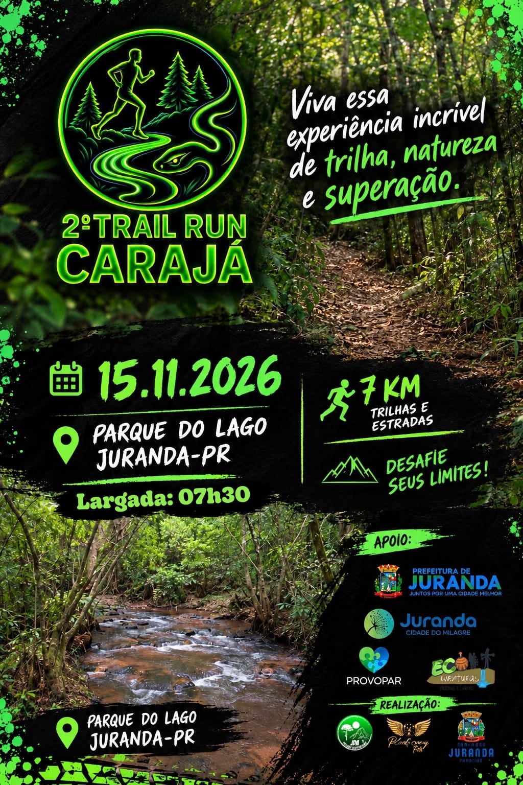 Banner do evento 2° TRAIL RUN CARAJA - JURANDA - PR