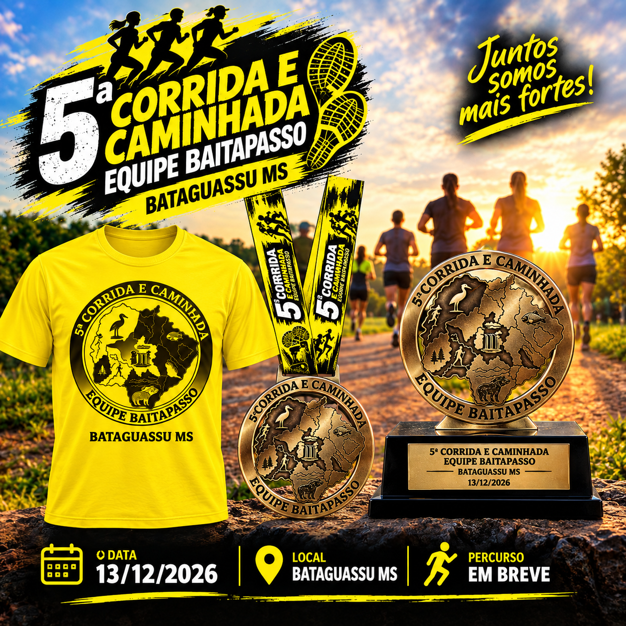 Banner do evento 5ª CORRIDA E CAMINHADA EQUIPE BAITAPASSO