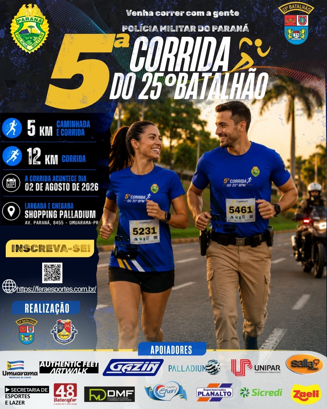 Banner do evento 5ª CORRIDA DO 25º BATALHÃO