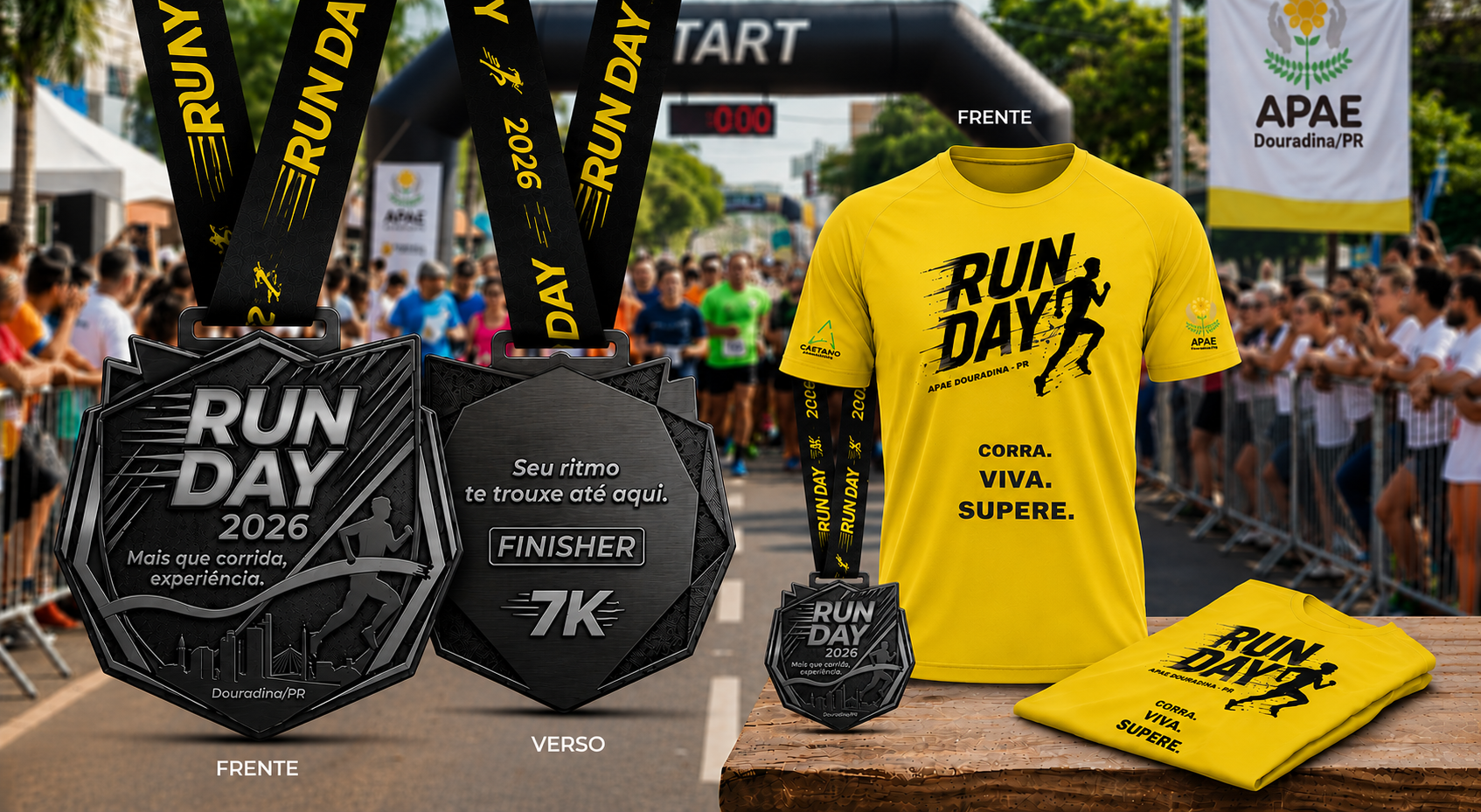 Banner do evento RUN DAY - APAE DOURADINA 
