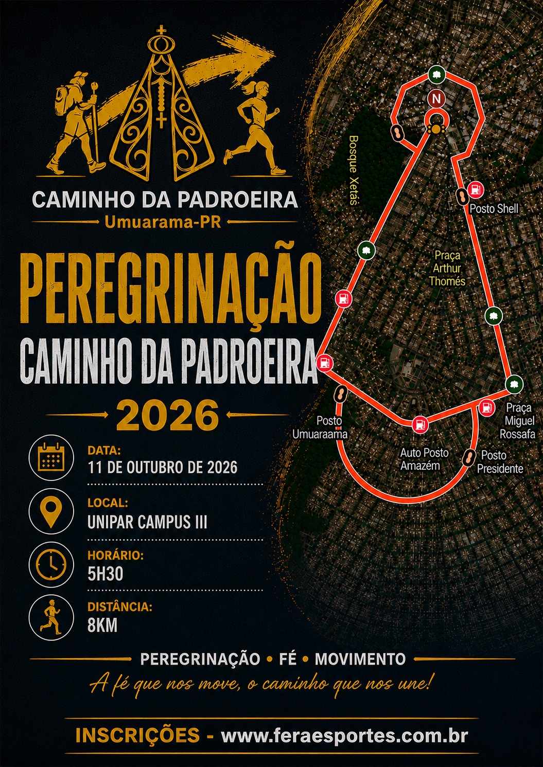 Banner do evento CAMINHO DA PADROEIRA UMUARAMA 2026 